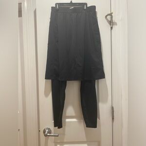 Athletic skirt with full length leggings attached